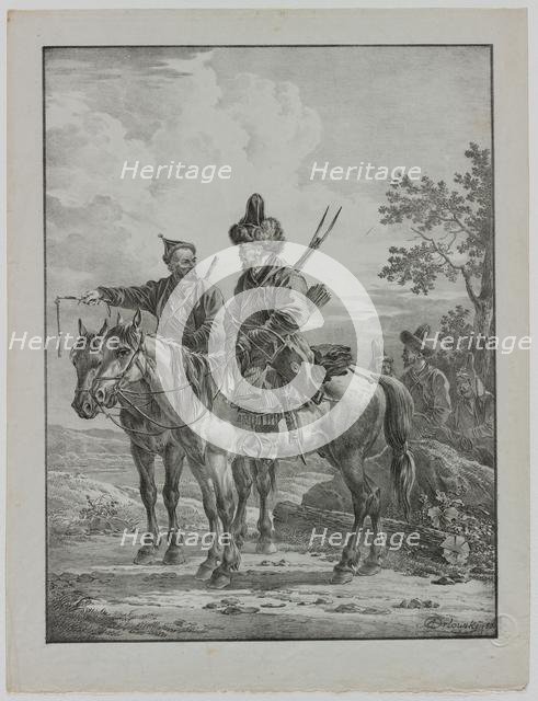 Tartars on Horseback, 1820. Creator: Aleksandr Orlowski (Russian, 1777-1832).