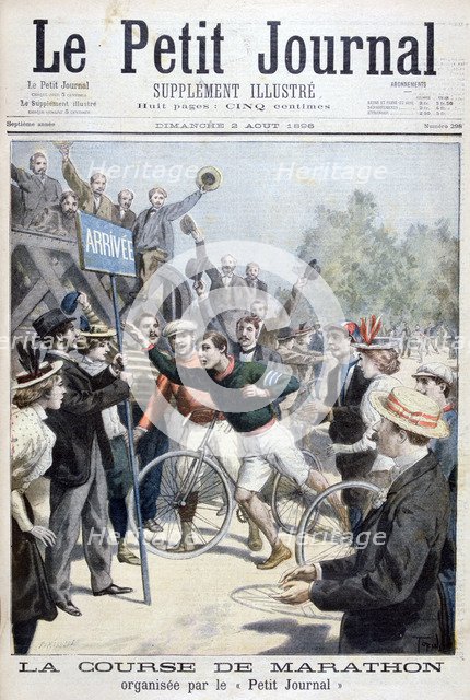 Marathon race, 1896. Creator: F Meaulle.