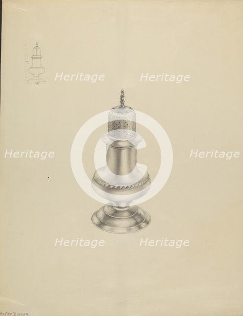 Silver Caster, c. 1936. Creator: Hester Duany.