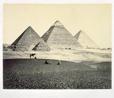 'The Pyramids of El-Geezeh from the South West', Egypt, 1858. Artist: Francis Frith