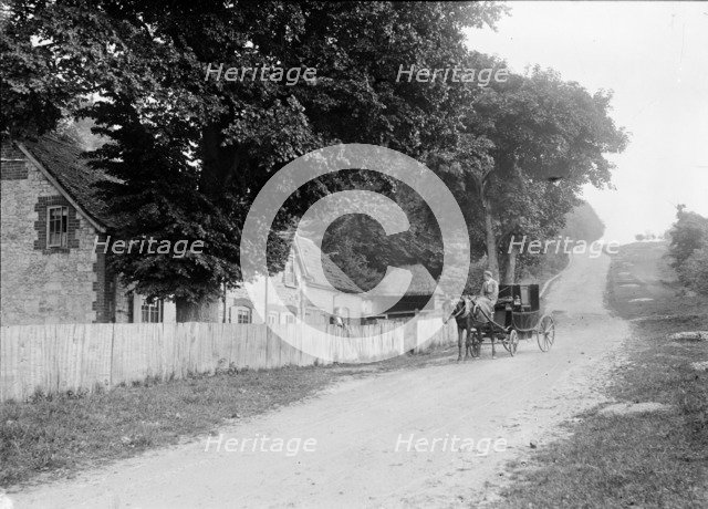 Road leading to White Horse Hill, Uffington, Oxfordshire, c1860-c1922. Artist: Henry Taunt