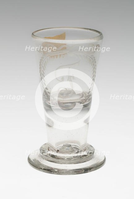 Set of Five Wine Glasses, Germany, c. 1800. Creator: Unknown.