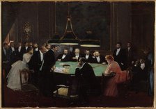 The games room, 1889. Creator: Jean Beraud.