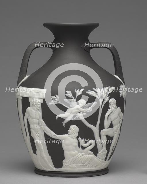 Portland Vase, c.1790. Creator: Josiah Wedgwood (British, 1730-1795).
