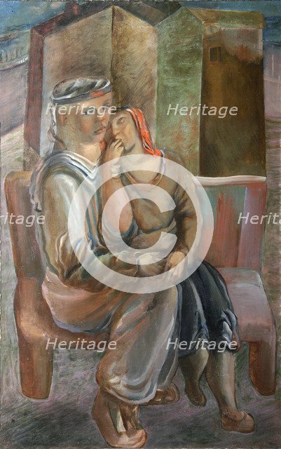 Sailor with Girl', 1920s. Creator: Pakulin, Vyacheslav Vladimirovich (1900-1951).