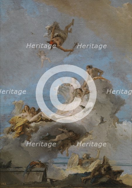 The Triumph of Venus (The Olympus), Between 1762 and 1765. Artist: Tiepolo, Giandomenico (1727-1804)