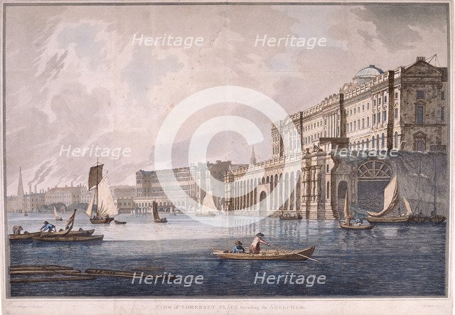 Somerset House, London, 1791. Artist: Joseph Constantine Stadler