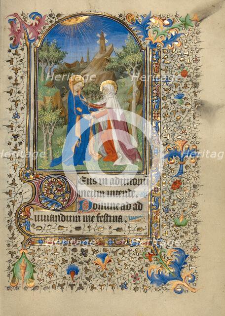 The Visitation; Book of Hours, about 1420-1430. Creator: Master of the Harvard Hannibal.