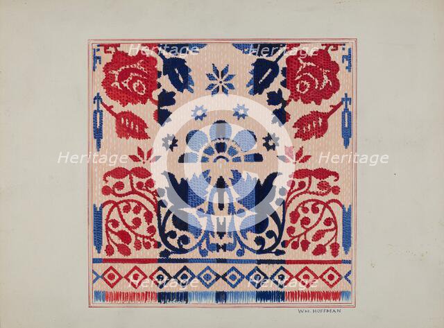 Coverlet, c. 1936. Creator: William Hoffman.
