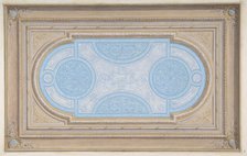 Design for a ceiling painted in filagree designs, second half 19th century. Creators: Jules-Edmond-Charles Lachaise, Eugène-Pierre Gourdet.