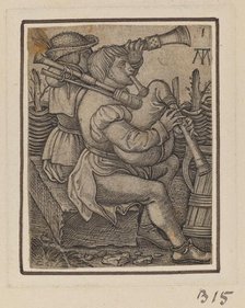 Bagpipe Players, c. 1540. Creator: Martin Treu.