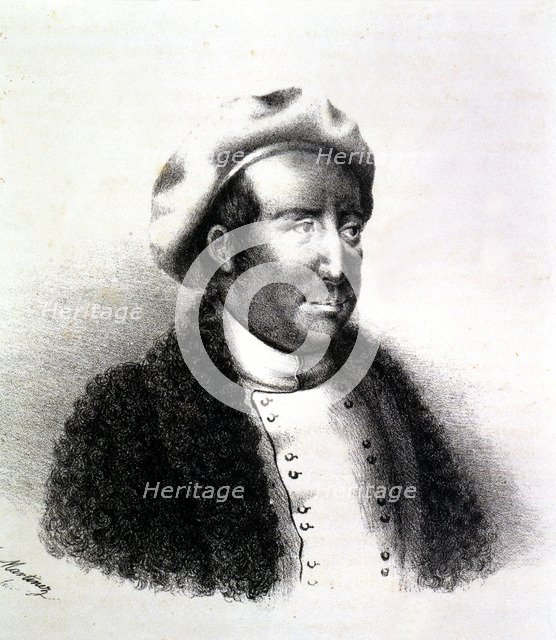 Domingo Forcadell (1800 -), field marshal of the Carlist army in the 1st Carlist War, engraving o…