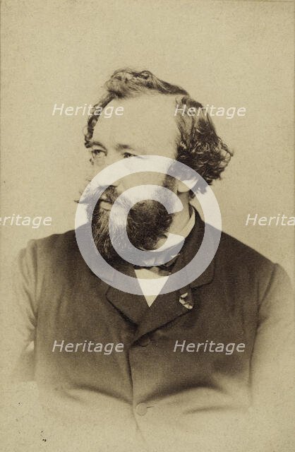 Portrait of Adolphe Sax (1814-1894), ca 1860. Creator: Clarkington, Charles (1826-1861).