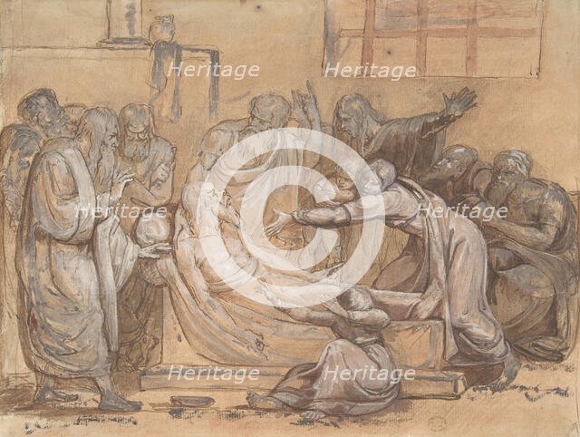 Death of Socrates, 19th century. Creator: Anon.