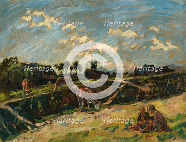 Motif from Vazec, around 1924. Creator: Gustav Mally.