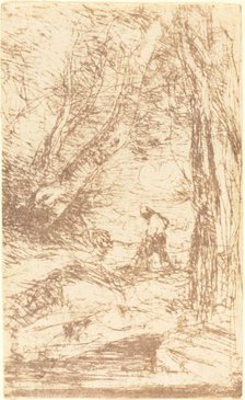 The Woodcutter of Rembrandt (Le Bucheron de Rembrandt), 1853. Creator: Jean-Baptiste-Camille Corot.