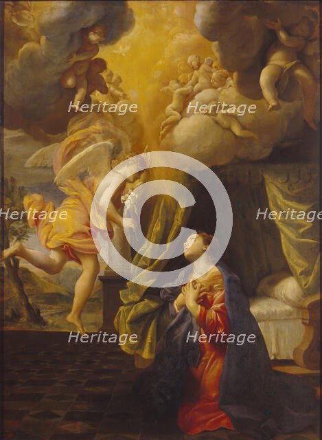 The Annunciation, c. 1615. Creator: Lanfranco, Giovanni (1582-1647).