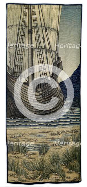 Quest for the Holy Grail Tapestries - Panel 5 - The Ship, 1900. Creator: Sir Edward Coley Burne-Jones.