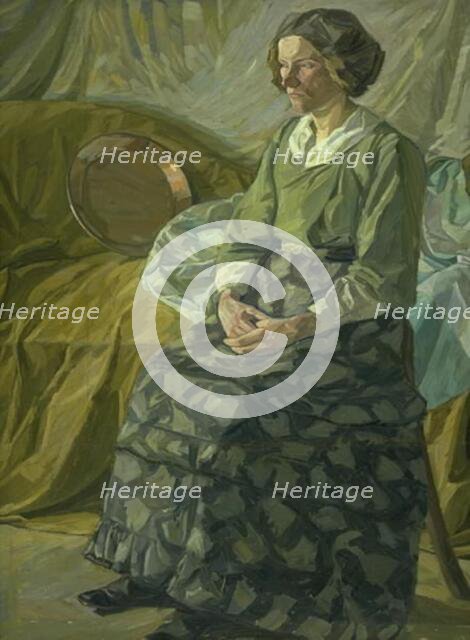 Emma Weie, the Artist's Sister;The Artist's Sister, 1909. Creator: Edvard Weie.