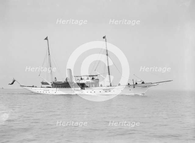 The steam yacht 'Westoe', 1911. Creator: Kirk & Sons of Cowes.