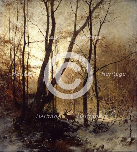 Winter in Germany, 1869. Creator: Ludwig Munthe.