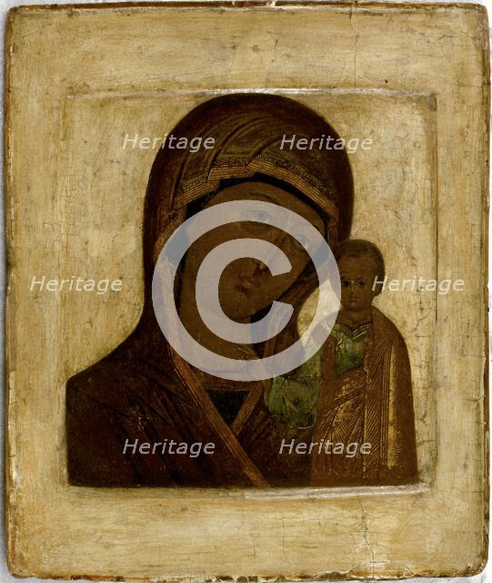 Our Lady of Kazan, Russian icon, 1600-1650. Creator: Unknown.