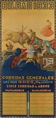 Bilbao. Corridas generales, 1933. Creator: Guinea, Isidoro (1893-1947).