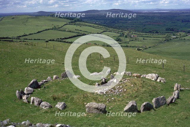 View of Cairn S in the Loughcrew hills, 36th century BC. Artist: Unknown