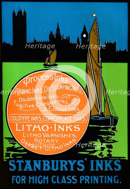 'Stanburys' Inks for High Class Printing, 1917. Artist: Unknown.