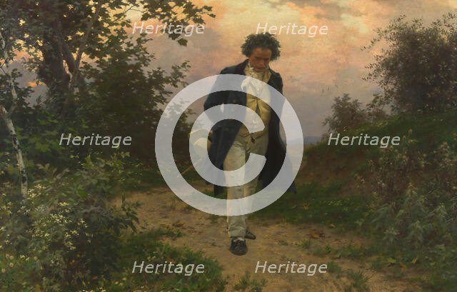 Ludwig van Beethoven on a walk, ca 1901. Creator: Schmid, Julius (1854-1935).
