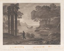 Seascape, after Claude Lorrain's "Liber Veritatis", 1815. Creator: Ludovico Caracciolo.