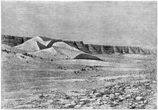 Cliffs of the Igharghar, taken from the north of Temassinin, c1890. Artist: Armand Kohl