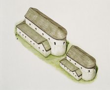 First Saxon church, St Augustine's Abbey, Canterbury, Kent, late 20th or early 21st century. Artist: Peter Urmston.