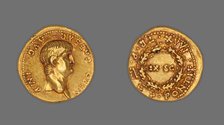 Aureus (Coin) Portraying Emperor Nero, December 57-December 58, issued by Nero (emperor). Creator: Unknown.