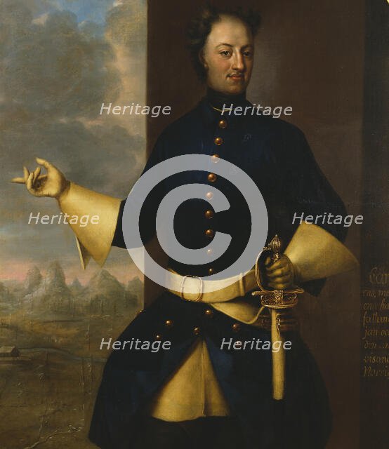 Karl XII, 1682-1718, King of Sweden pfalzgrave of Zweibrücken, 1719. Creator: Johann Heinrich Wedekind.