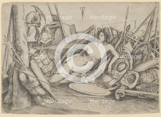 Victory reclining amid trophies, ca. 1498-1500. Creator: Jacopo de' Barbari.