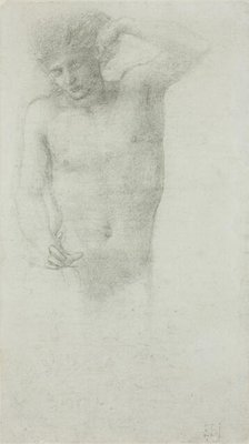 Male Nude, 1885. Creator: Sir Edward Coley Burne-Jones.