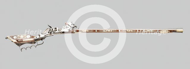 Wheellock Birding Rifle (Tschinke), Teschen, 1640/60. Creator: Unknown.