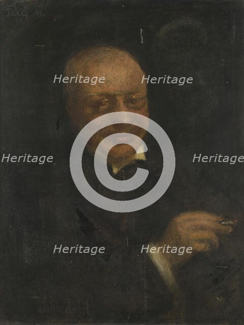 Portrait of the Author Gunnar Heiberg, 1901. Creator: Hans Heyerdahl.