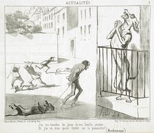 J'ai vu trancher les jours de ma famille..., 1852. Creator: Honore Daumier.