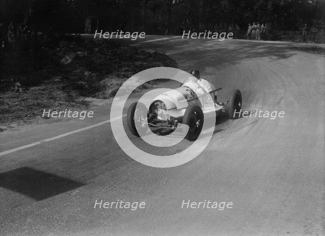Frazer-Nash racing at Donington Park, Leicestershire, c1930s. Artist: Bill Brunell.
