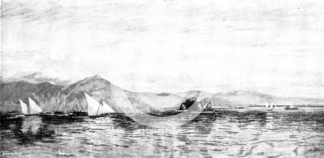 Pictures from the Royal Academy: The Isles of the Sirens - J. Brett, A.R.A., 1895. Creator: George Meisenbach.