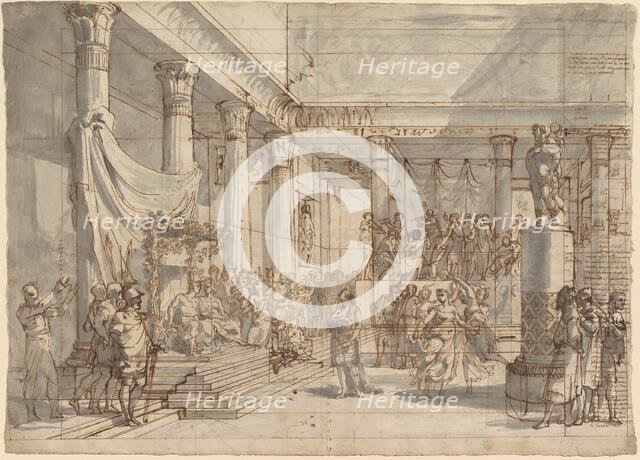 Timotheus Playing the Lyre before Alexander and Thaïs in the Hall of the Palace..., c. 1820. Creator: Pietro Fancelli.