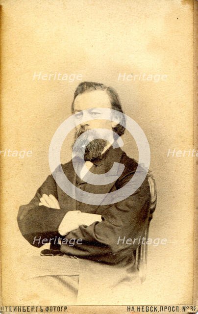 Portrait of the composer Nikolai Ivanovich Zaremba. Creator: Photo studio Y. Steinberg.