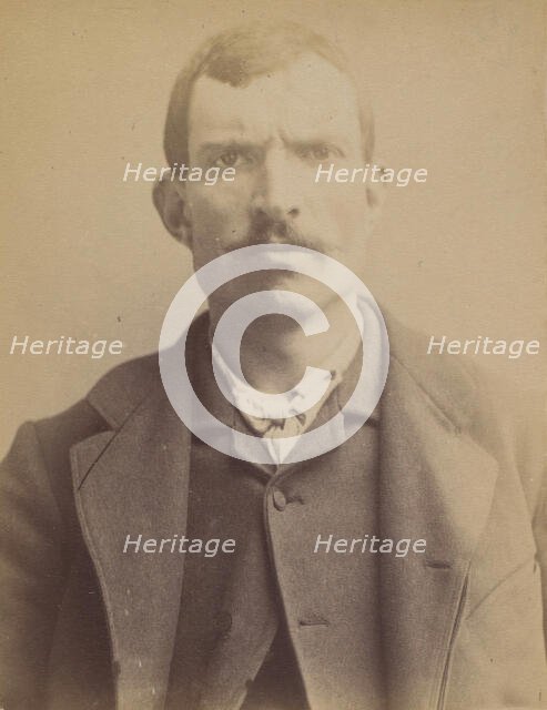 Poirier. Jacques, étienne. 30 ans, né à Gien (Loiret). Garçon de marchand de vins. Anarchi..., 1892. Creator: Alphonse Bertillon.