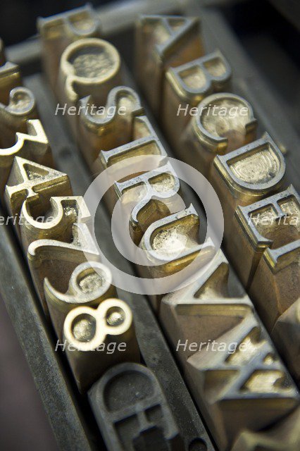 Letter stamps, Whitechapel Bell Foundry, 32-34 Whitechapel Road, Tower Hamlets, London, 2010 Artist: Derek Kendall.