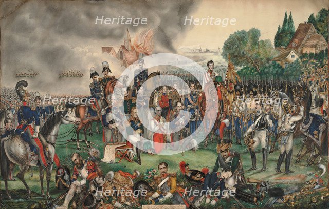 A Sacred Moment after the Battle of the Nations on October 18, 1813. Artist: Anonymous 