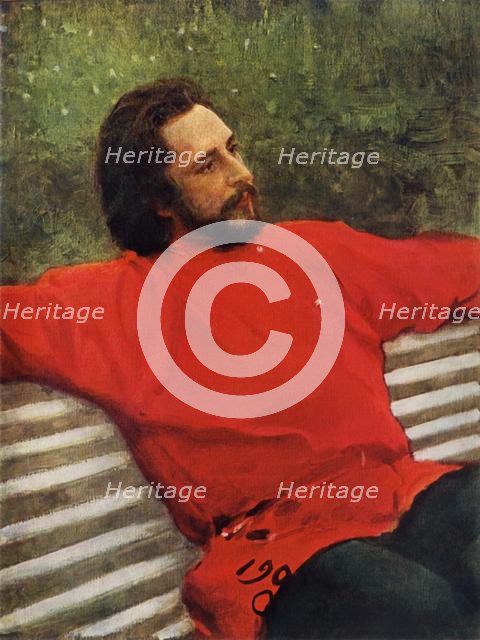 'Portrait of the Poet Leonid Nikolayevich Andreyev', 1905, (1965). Creator: Il'ya Repin.