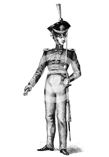 John Ericsson, engineer, pictured in the Swedish army. Artist: Unknown