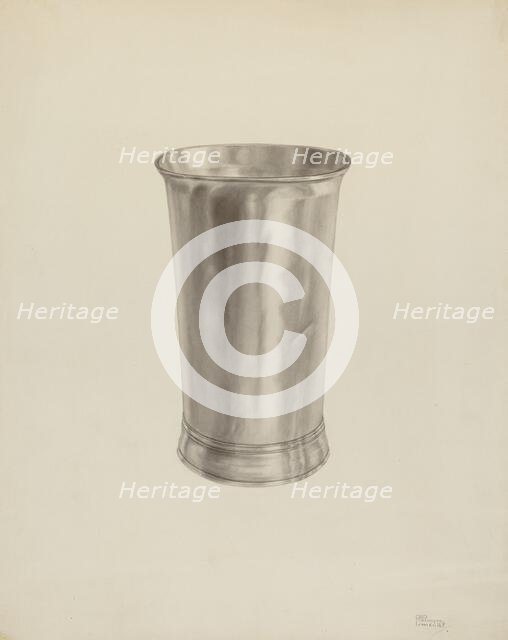 Silver Beaker, c. 1938. Creator: Palmyra Pimentel.